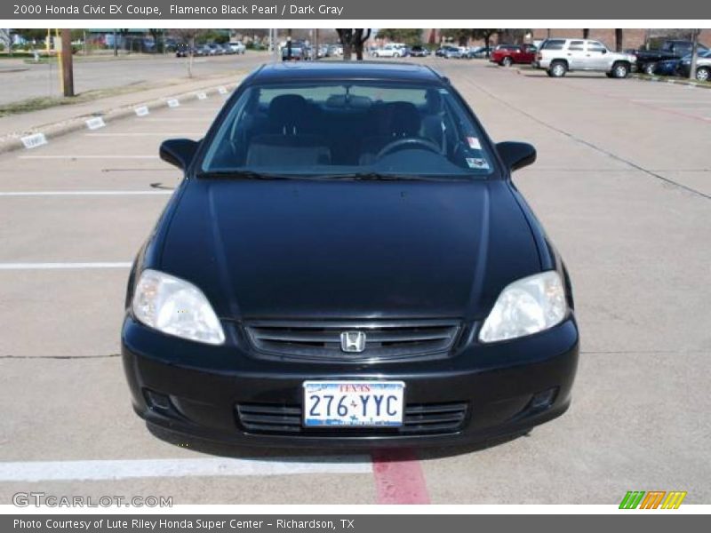 Flamenco Black Pearl / Dark Gray 2000 Honda Civic EX Coupe