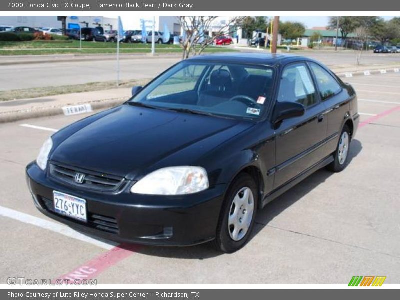 Flamenco Black Pearl / Dark Gray 2000 Honda Civic EX Coupe