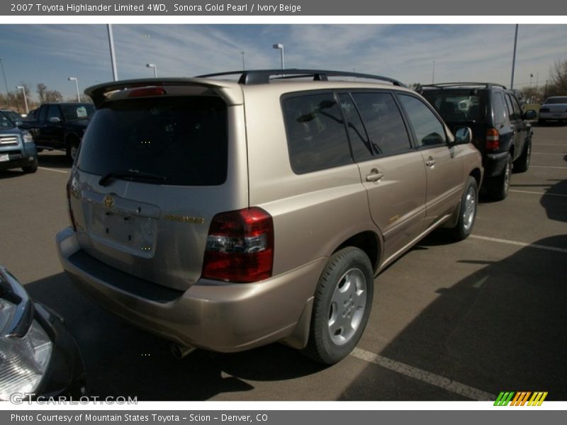 Sonora Gold Pearl / Ivory Beige 2007 Toyota Highlander Limited 4WD