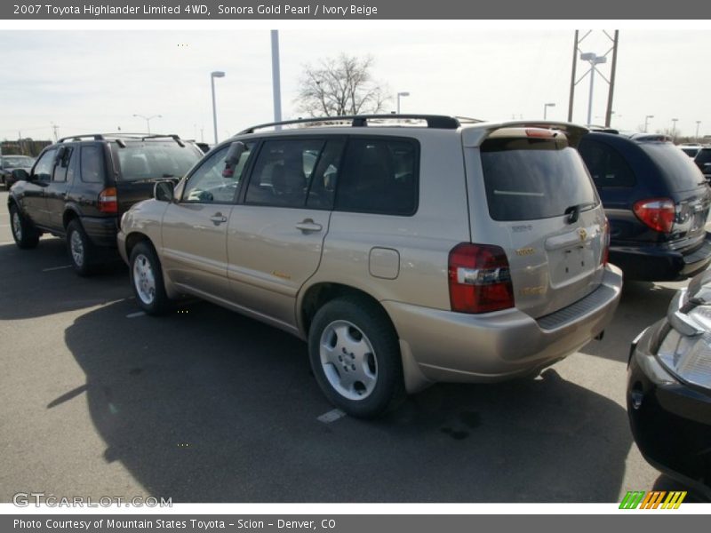 Sonora Gold Pearl / Ivory Beige 2007 Toyota Highlander Limited 4WD