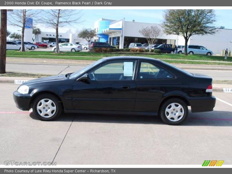 Flamenco Black Pearl / Dark Gray 2000 Honda Civic EX Coupe