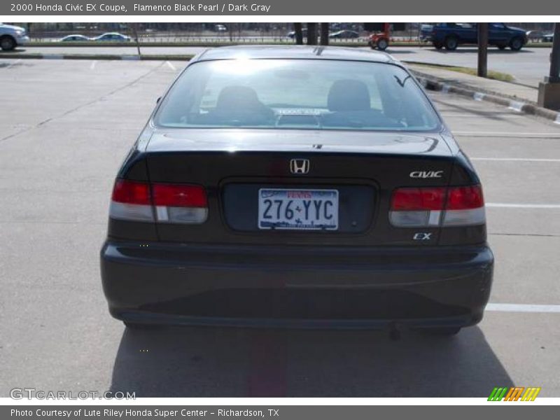 Flamenco Black Pearl / Dark Gray 2000 Honda Civic EX Coupe