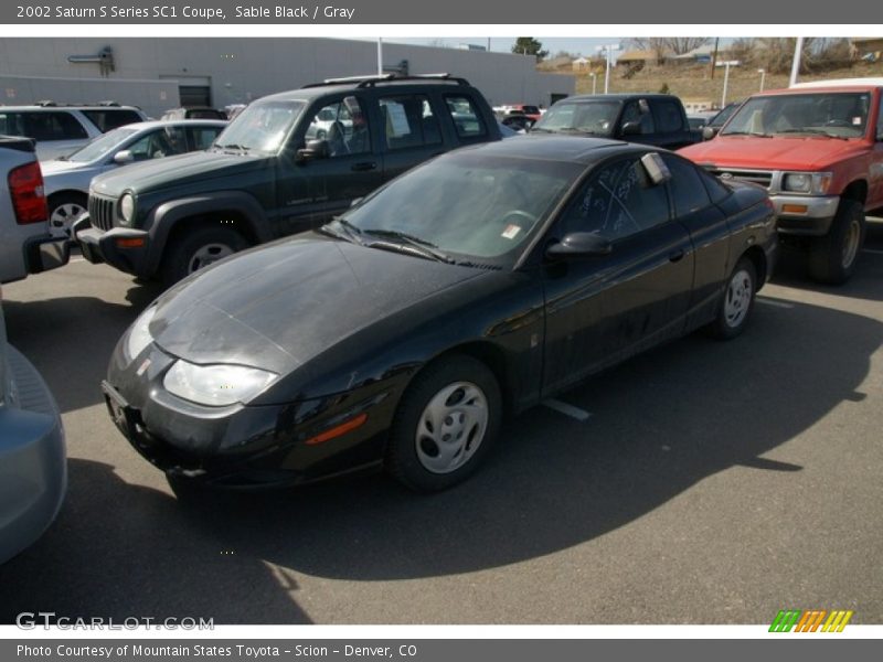Sable Black / Gray 2002 Saturn S Series SC1 Coupe
