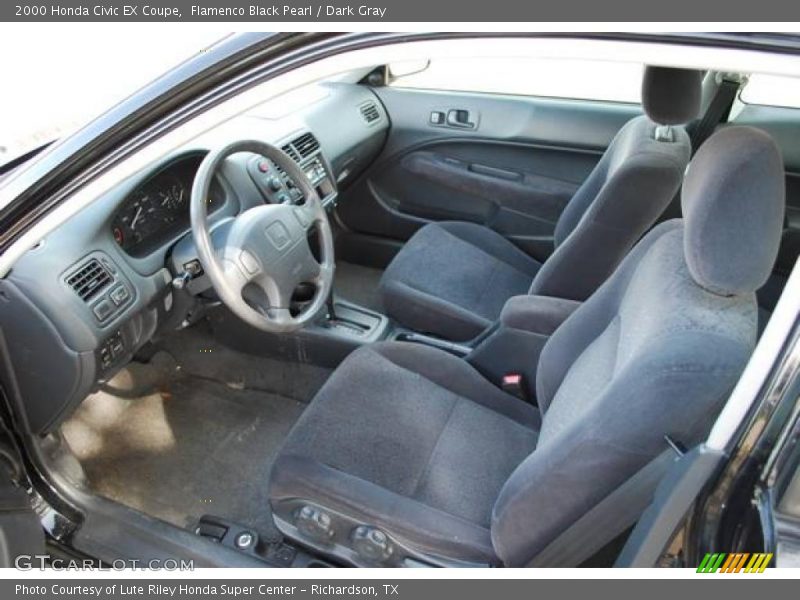Flamenco Black Pearl / Dark Gray 2000 Honda Civic EX Coupe