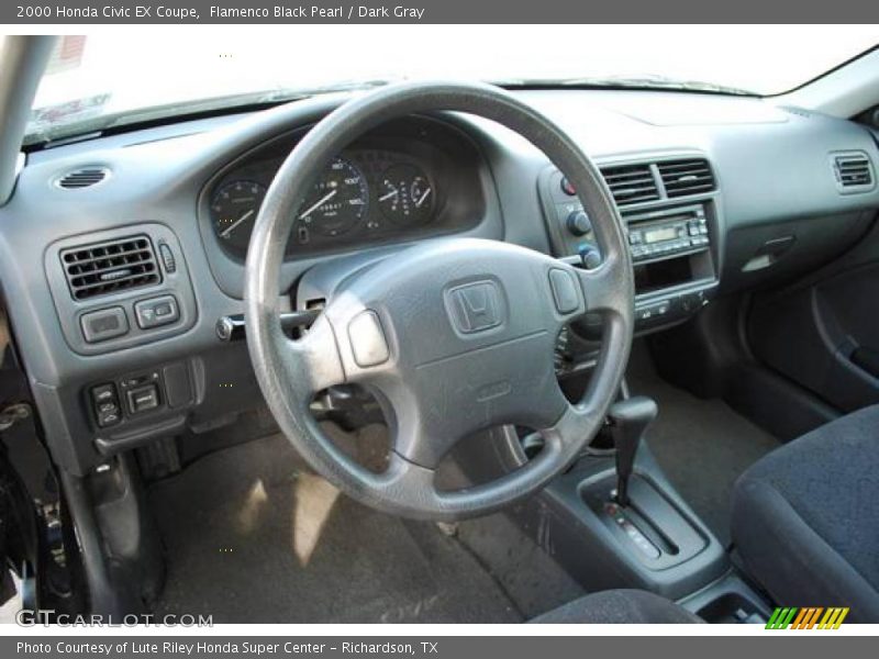 Flamenco Black Pearl / Dark Gray 2000 Honda Civic EX Coupe