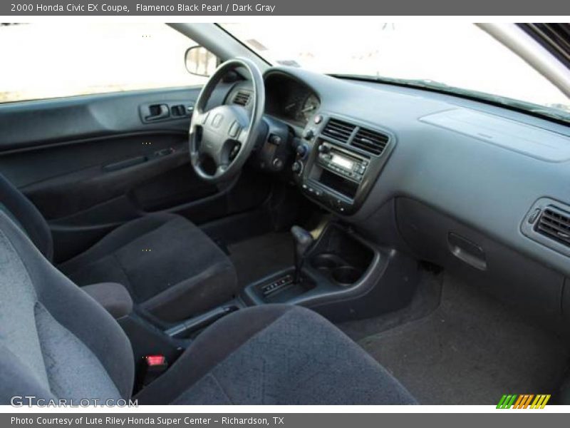 Flamenco Black Pearl / Dark Gray 2000 Honda Civic EX Coupe