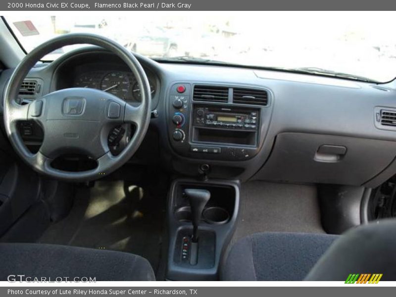 Flamenco Black Pearl / Dark Gray 2000 Honda Civic EX Coupe