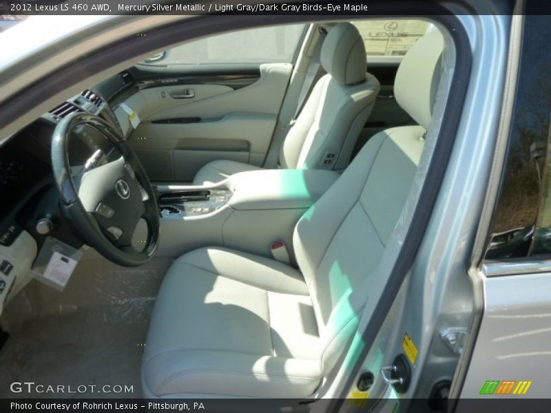 Mercury Silver Metallic / Light Gray/Dark Gray Birds-Eye Maple 2012 Lexus LS 460 AWD