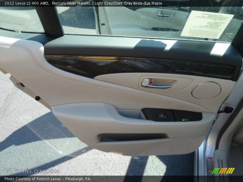 Mercury Silver Metallic / Light Gray/Dark Gray Birds-Eye Maple 2012 Lexus LS 460 AWD