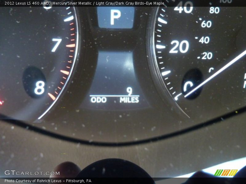 Mercury Silver Metallic / Light Gray/Dark Gray Birds-Eye Maple 2012 Lexus LS 460 AWD