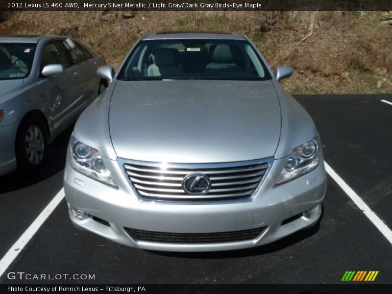 Mercury Silver Metallic / Light Gray/Dark Gray Birds-Eye Maple 2012 Lexus LS 460 AWD
