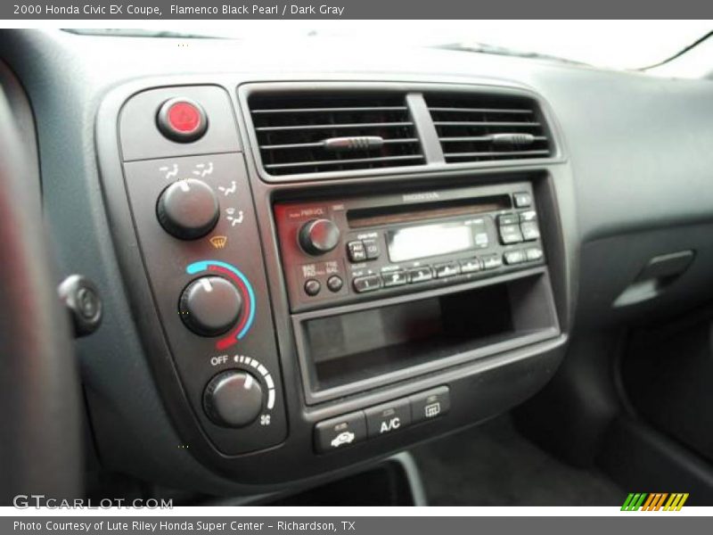 Flamenco Black Pearl / Dark Gray 2000 Honda Civic EX Coupe