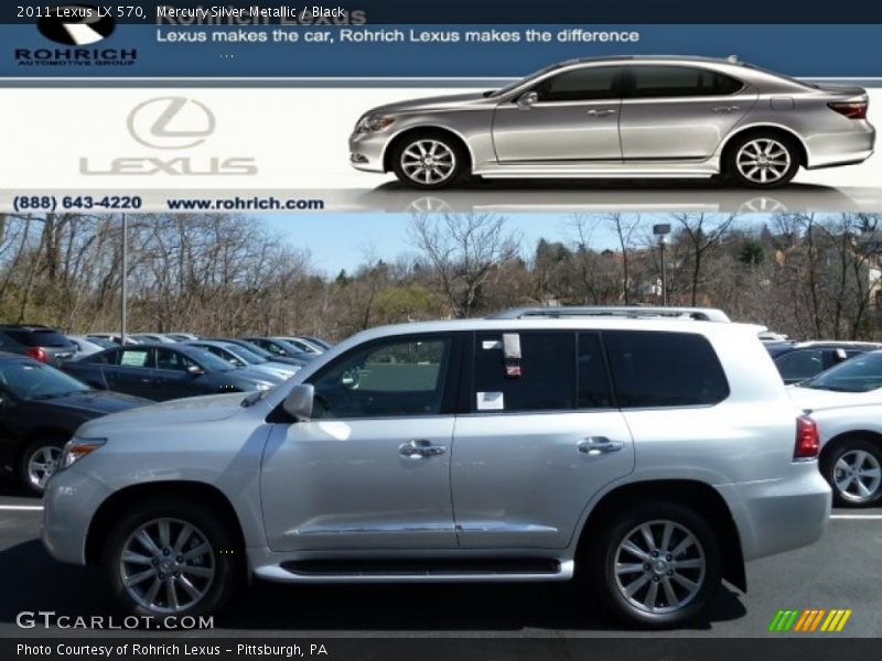 Mercury Silver Metallic / Black 2011 Lexus LX 570