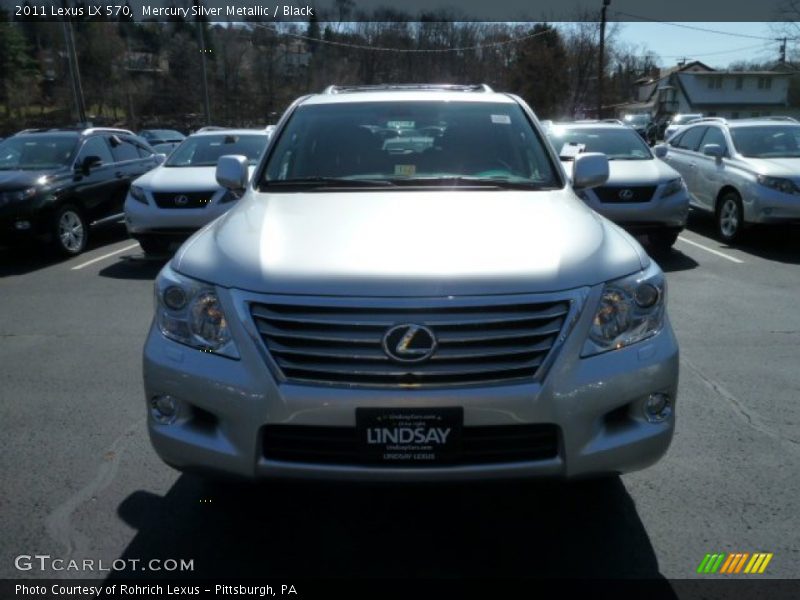Mercury Silver Metallic / Black 2011 Lexus LX 570