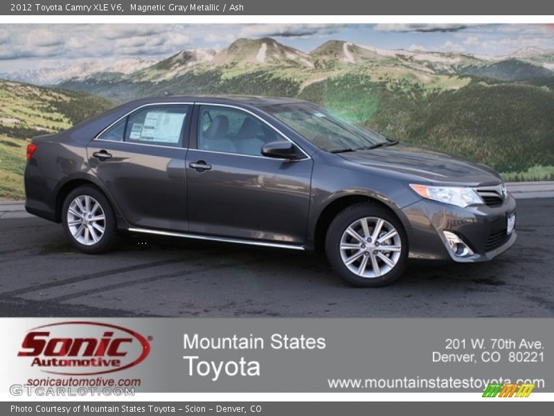 Magnetic Gray Metallic / Ash 2012 Toyota Camry XLE V6