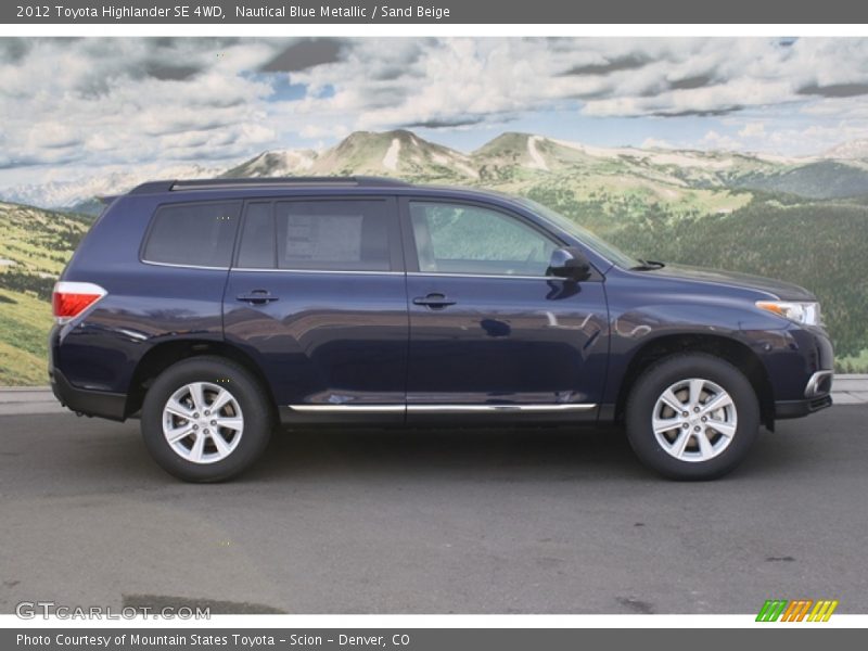 Nautical Blue Metallic / Sand Beige 2012 Toyota Highlander SE 4WD
