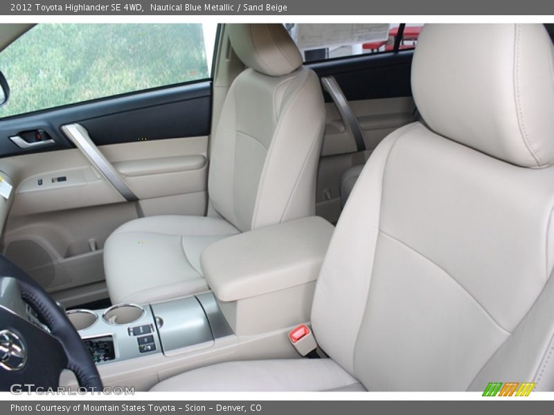 Nautical Blue Metallic / Sand Beige 2012 Toyota Highlander SE 4WD