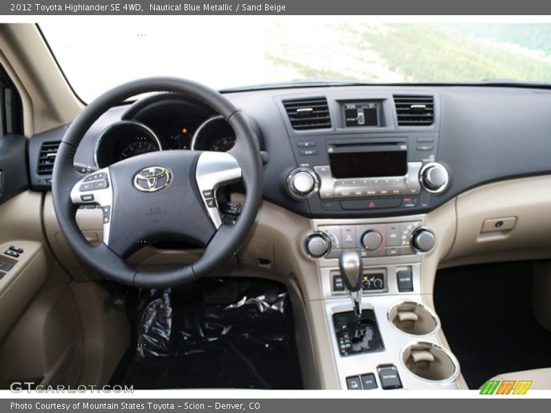 Nautical Blue Metallic / Sand Beige 2012 Toyota Highlander SE 4WD