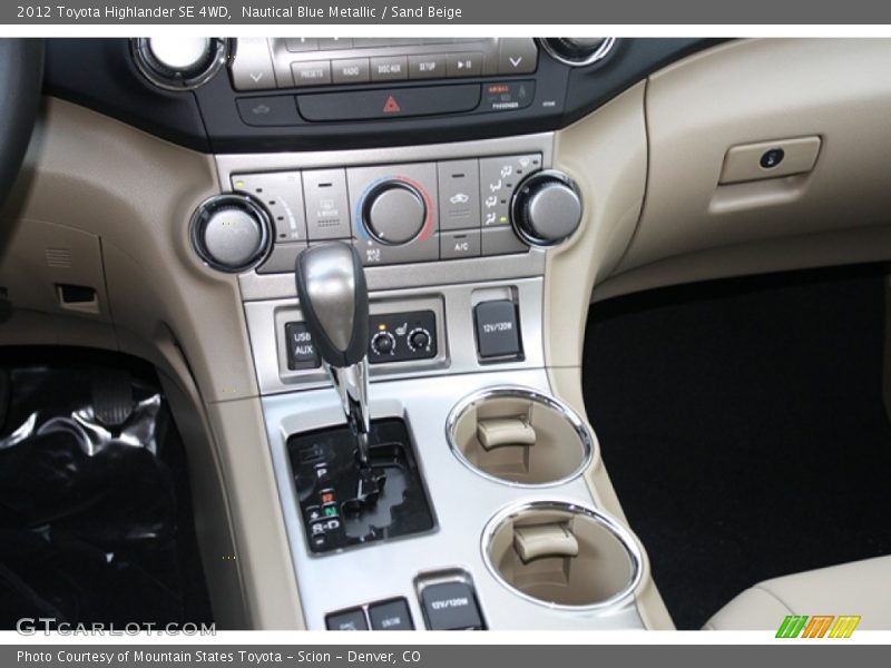 Nautical Blue Metallic / Sand Beige 2012 Toyota Highlander SE 4WD