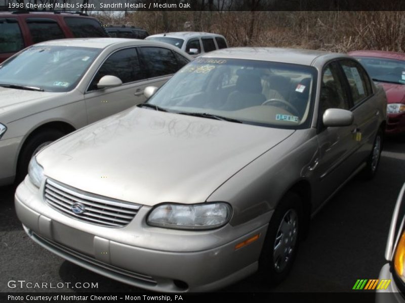 Sandrift Metallic / Medium Oak 1998 Chevrolet Malibu Sedan