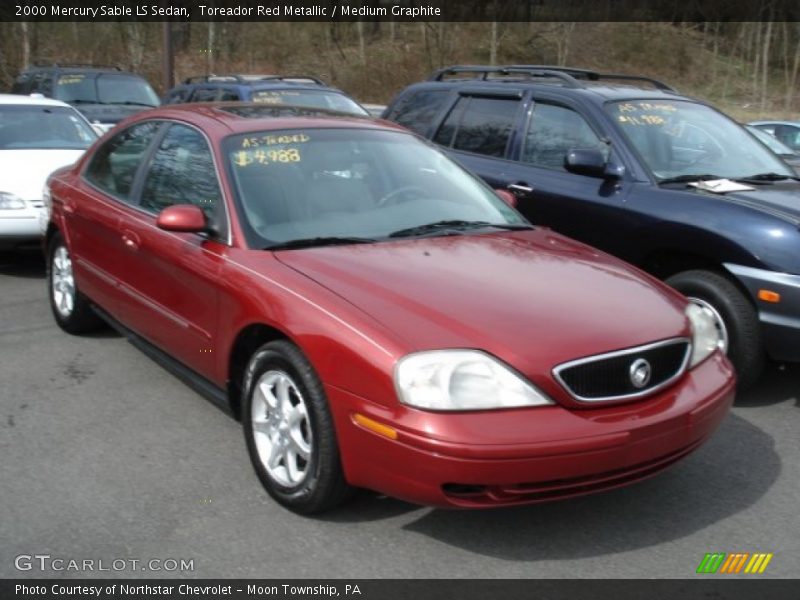 Toreador Red Metallic / Medium Graphite 2000 Mercury Sable LS Sedan