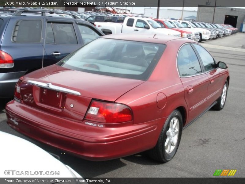 Toreador Red Metallic / Medium Graphite 2000 Mercury Sable LS Sedan