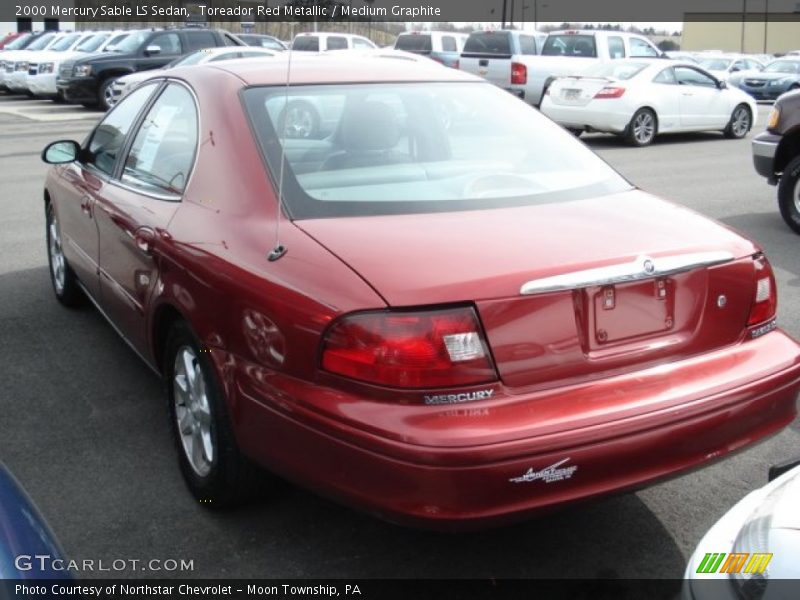 Toreador Red Metallic / Medium Graphite 2000 Mercury Sable LS Sedan