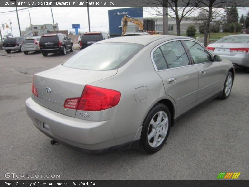 Desert Platinum Metallic / Willow 2004 Infiniti G 35 x Sedan
