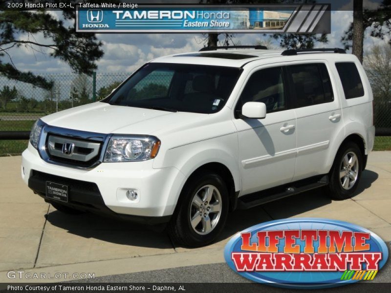 Taffeta White / Beige 2009 Honda Pilot EX-L