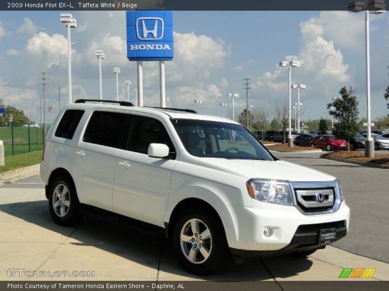 Taffeta White / Beige 2009 Honda Pilot EX-L