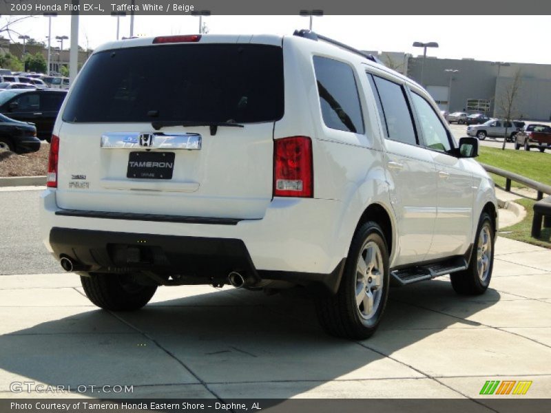 Taffeta White / Beige 2009 Honda Pilot EX-L