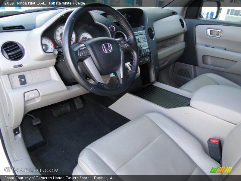 Taffeta White / Beige 2009 Honda Pilot EX-L
