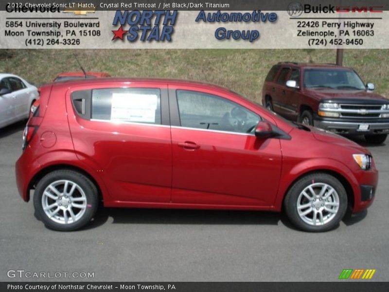 Crystal Red Tintcoat / Jet Black/Dark Titanium 2012 Chevrolet Sonic LT Hatch