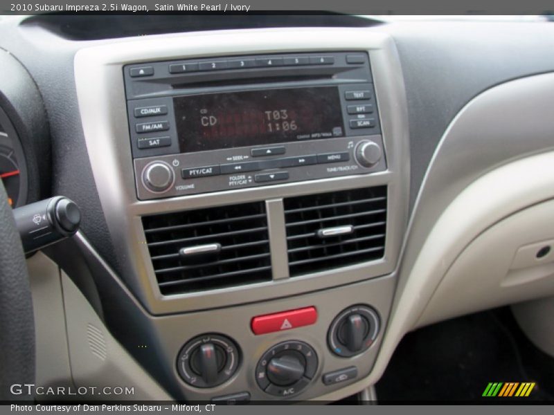 Controls of 2010 Impreza 2.5i Wagon