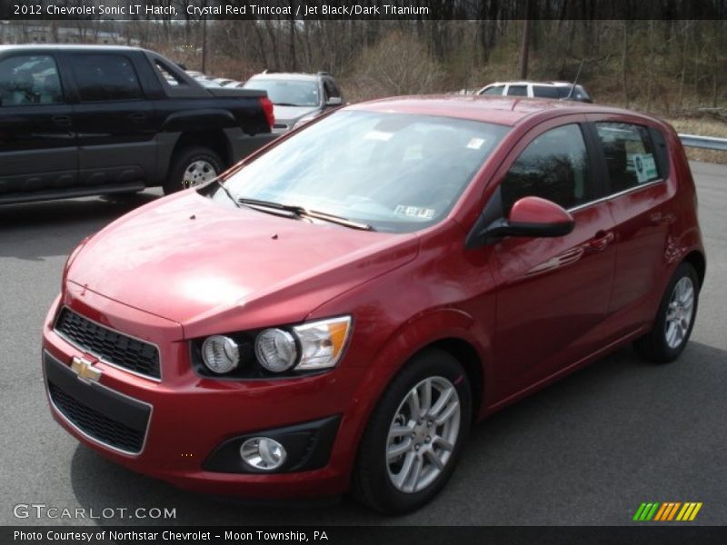 Crystal Red Tintcoat / Jet Black/Dark Titanium 2012 Chevrolet Sonic LT Hatch