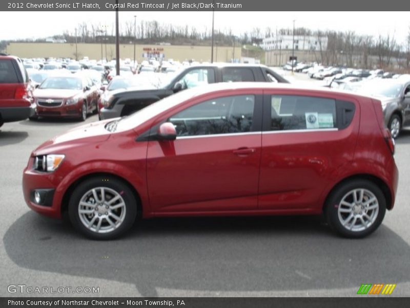 Crystal Red Tintcoat / Jet Black/Dark Titanium 2012 Chevrolet Sonic LT Hatch