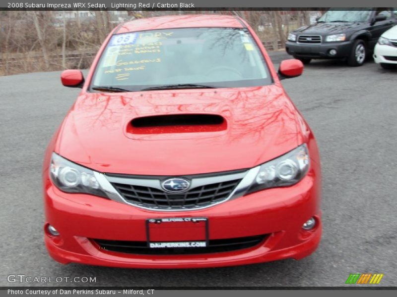 Lightning Red / Carbon Black 2008 Subaru Impreza WRX Sedan