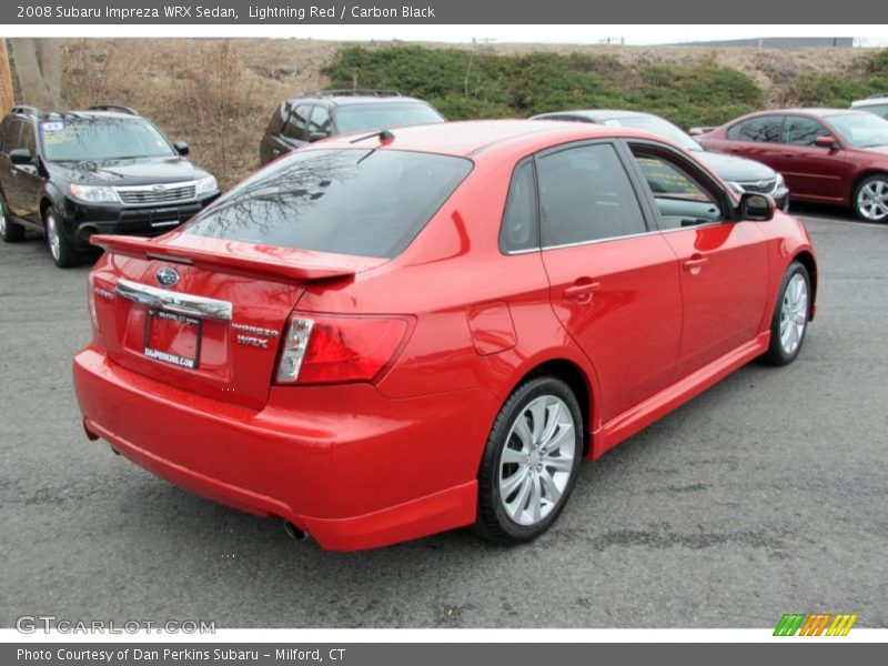 Lightning Red / Carbon Black 2008 Subaru Impreza WRX Sedan