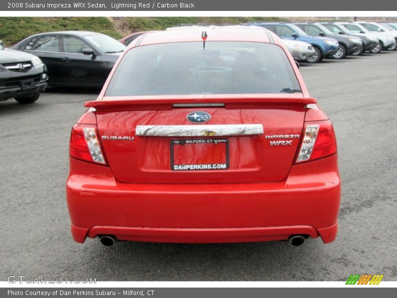 Lightning Red / Carbon Black 2008 Subaru Impreza WRX Sedan