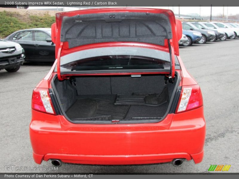 Lightning Red / Carbon Black 2008 Subaru Impreza WRX Sedan