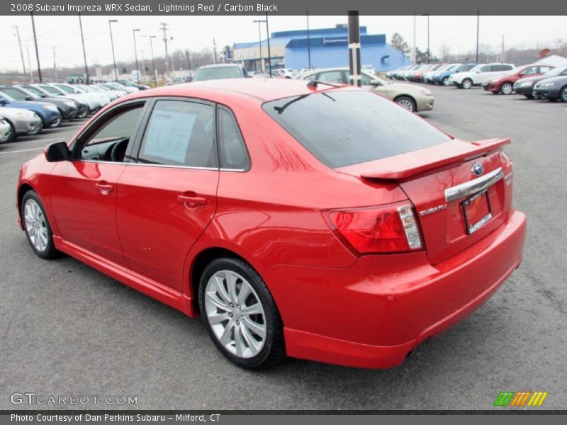 Lightning Red / Carbon Black 2008 Subaru Impreza WRX Sedan