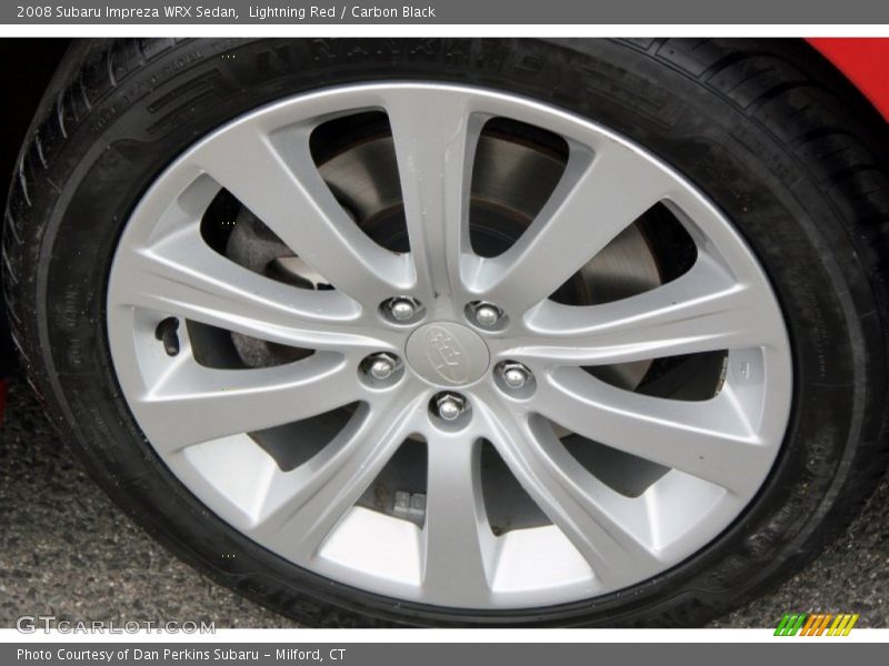Lightning Red / Carbon Black 2008 Subaru Impreza WRX Sedan
