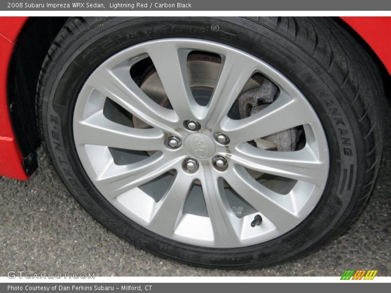 Lightning Red / Carbon Black 2008 Subaru Impreza WRX Sedan
