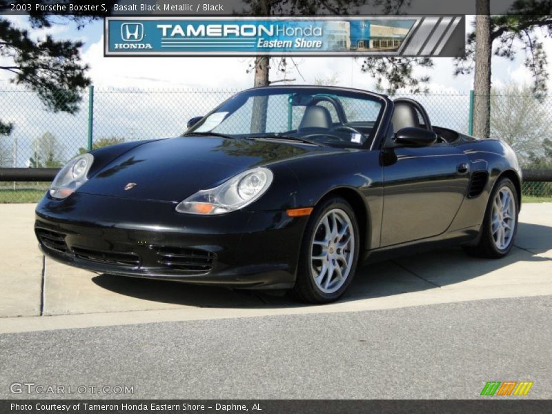 Basalt Black Metallic / Black 2003 Porsche Boxster S