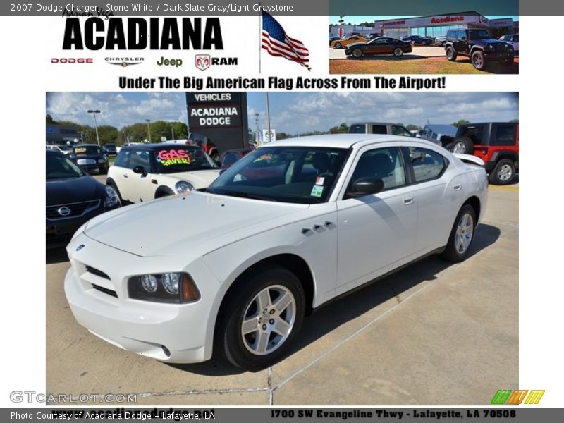 Stone White / Dark Slate Gray/Light Graystone 2007 Dodge Charger