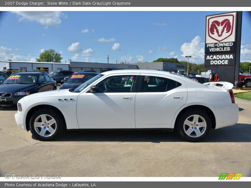 Stone White / Dark Slate Gray/Light Graystone 2007 Dodge Charger