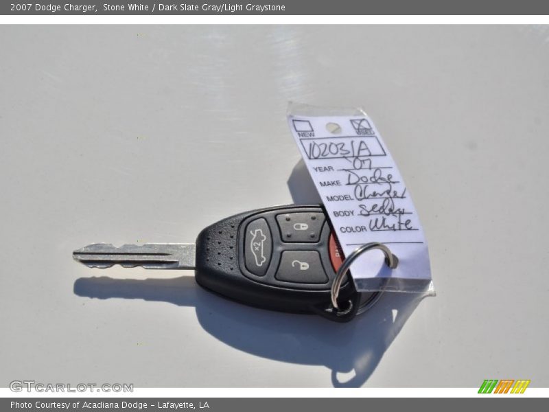 Stone White / Dark Slate Gray/Light Graystone 2007 Dodge Charger