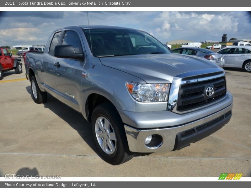 Silver Sky Metallic / Graphite Gray 2011 Toyota Tundra Double Cab