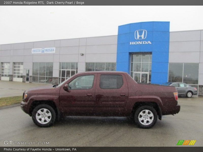 Dark Cherry Pearl / Beige 2007 Honda Ridgeline RTS