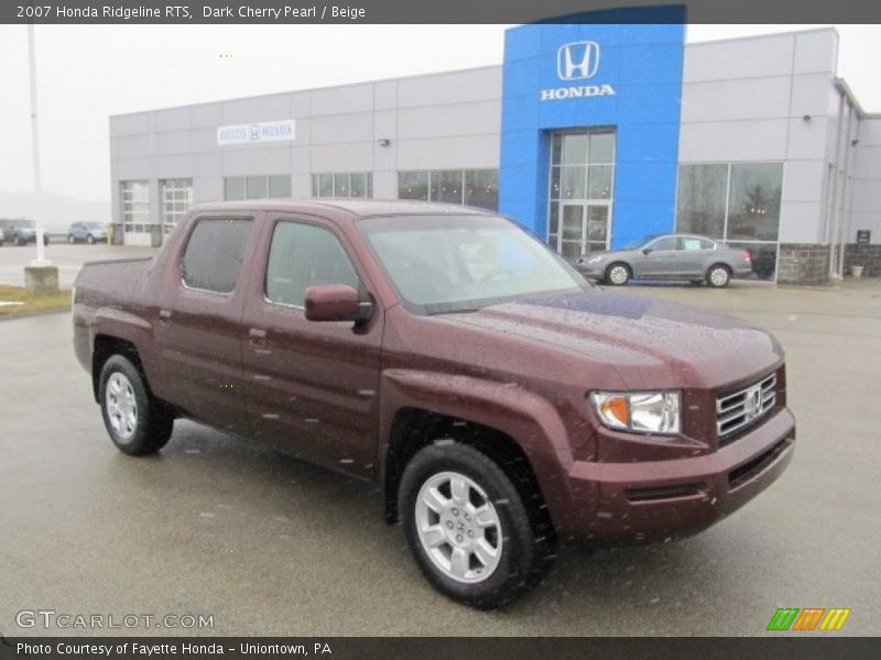 Dark Cherry Pearl / Beige 2007 Honda Ridgeline RTS